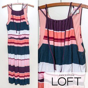 Ann Taylor Loft Beautiful Striped Dress - XS